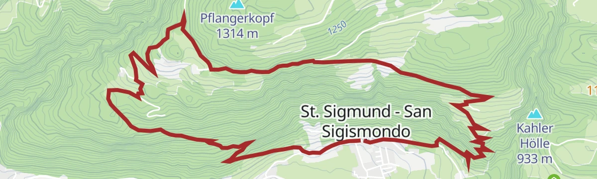 Route map: San Sigismondo/St. Sigmund butterfly trail